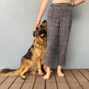 Topshop Grey Tweed Trousers/Pants